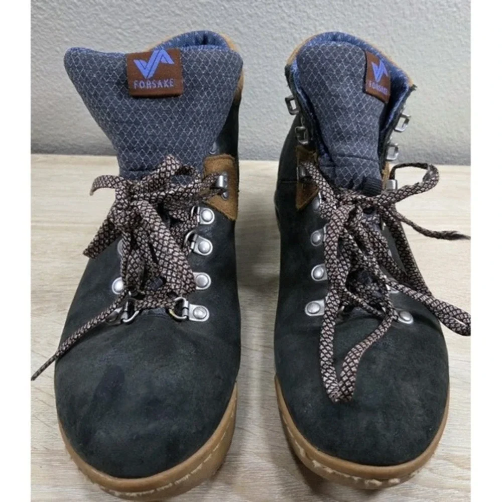 Forsake Patch Waterproof Hiking Boots Women's 8 Black‎ Brown Leather